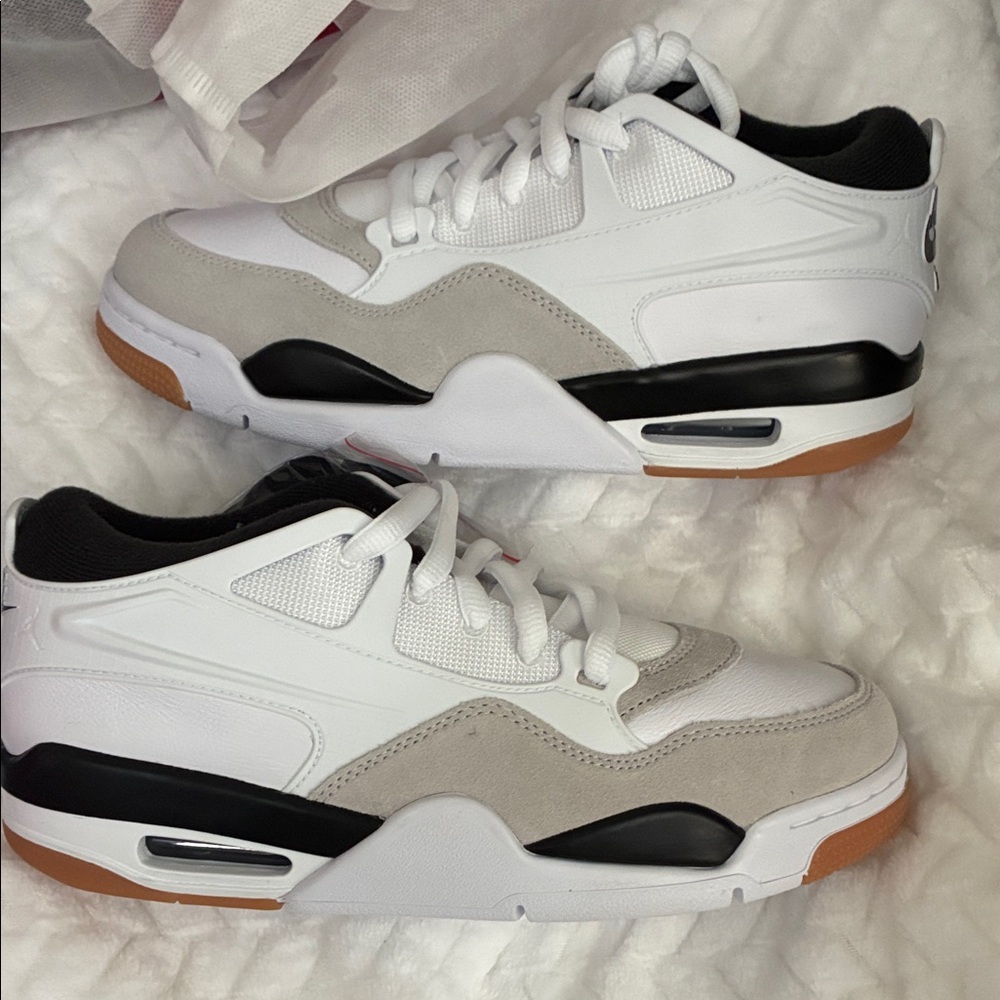 Jordan Men's White, Black & Gum Low-Top Sneakers